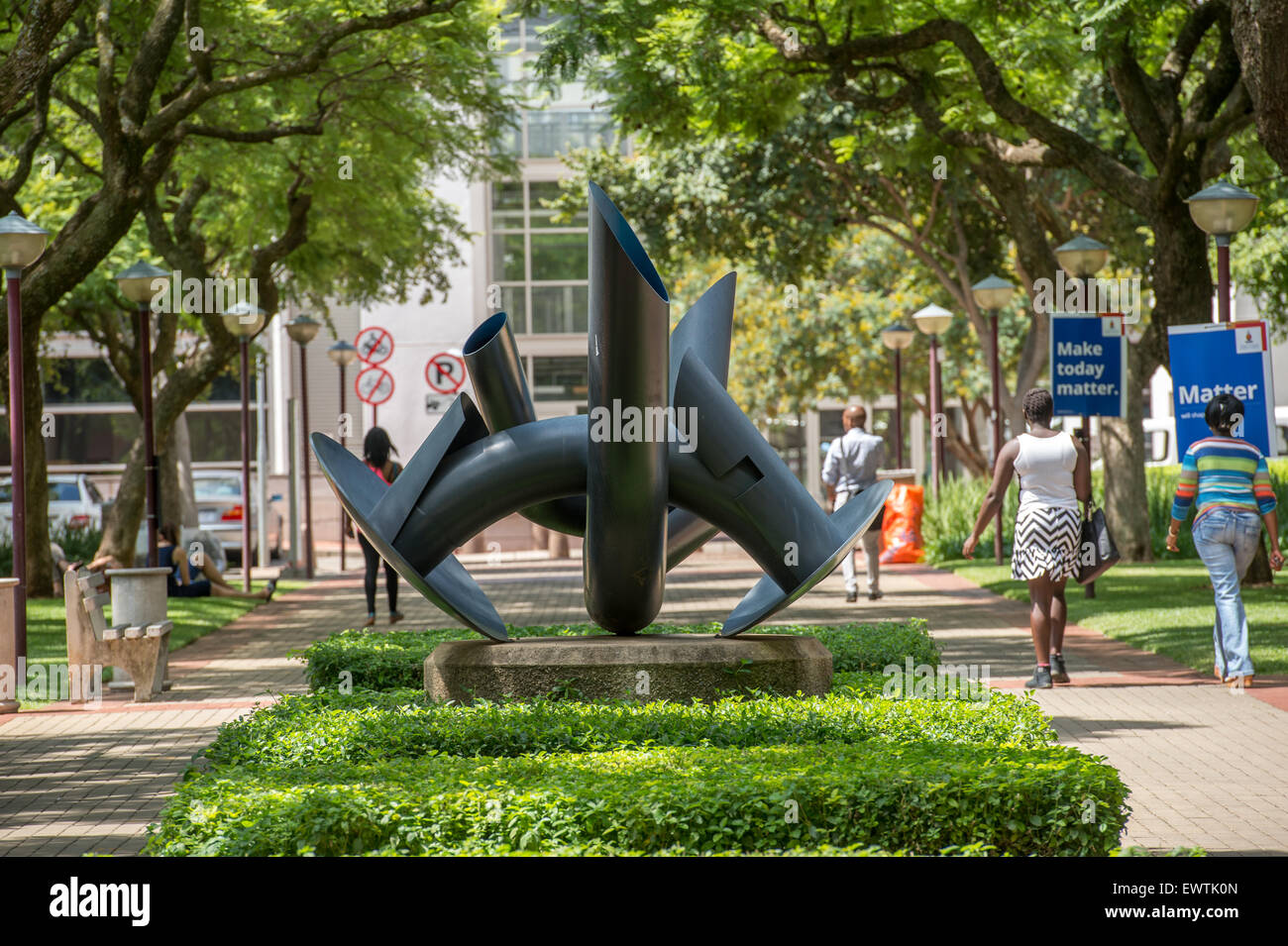 SOUTH AFRICA- Statue on the University of Pretoria campus Stock Photo