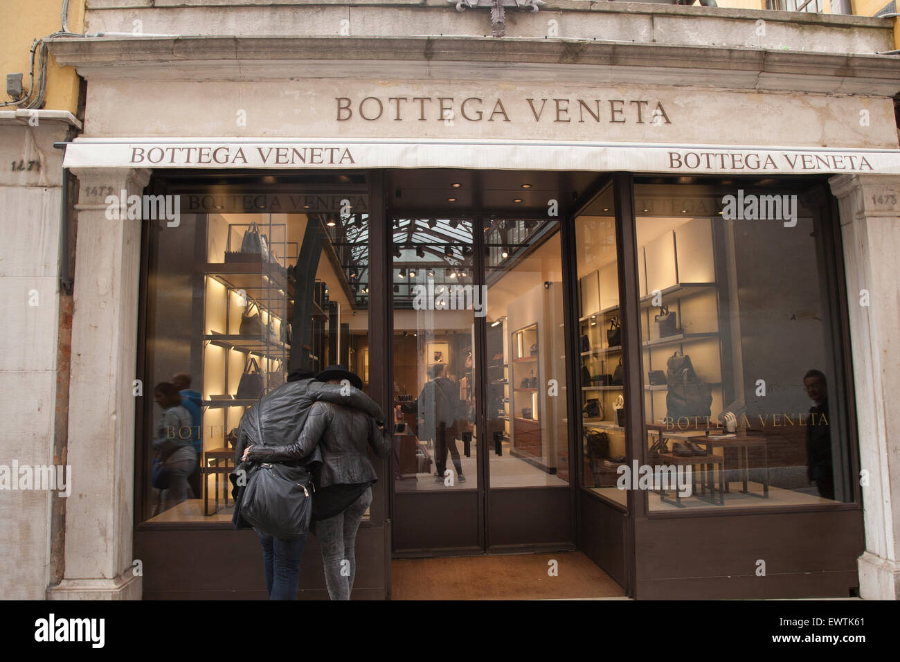 Bottega Veneta Shop Window and Facade, Venice; Italy Stock Photo - Alamy