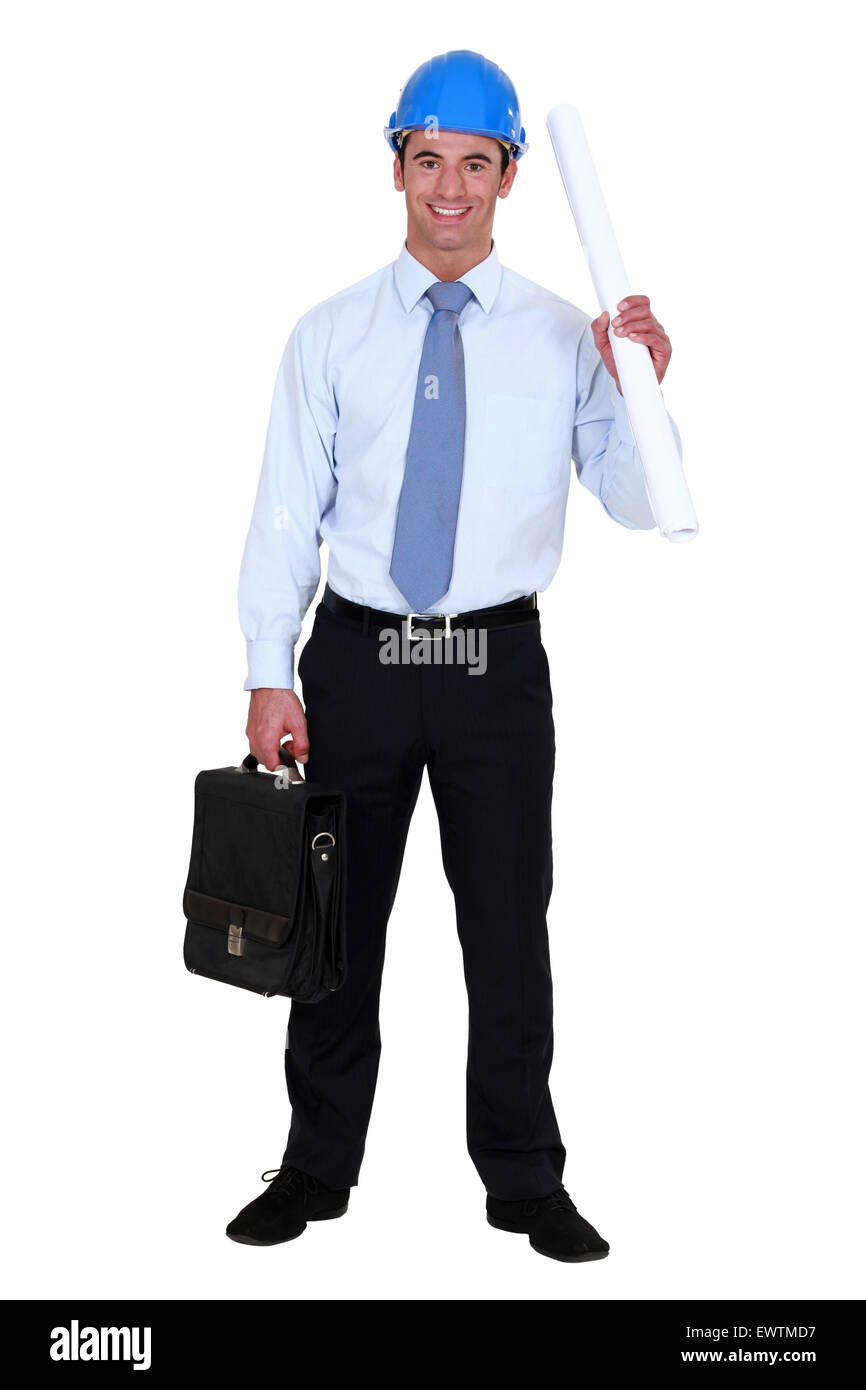 Architect with a briefcase Stock Photo Alamy