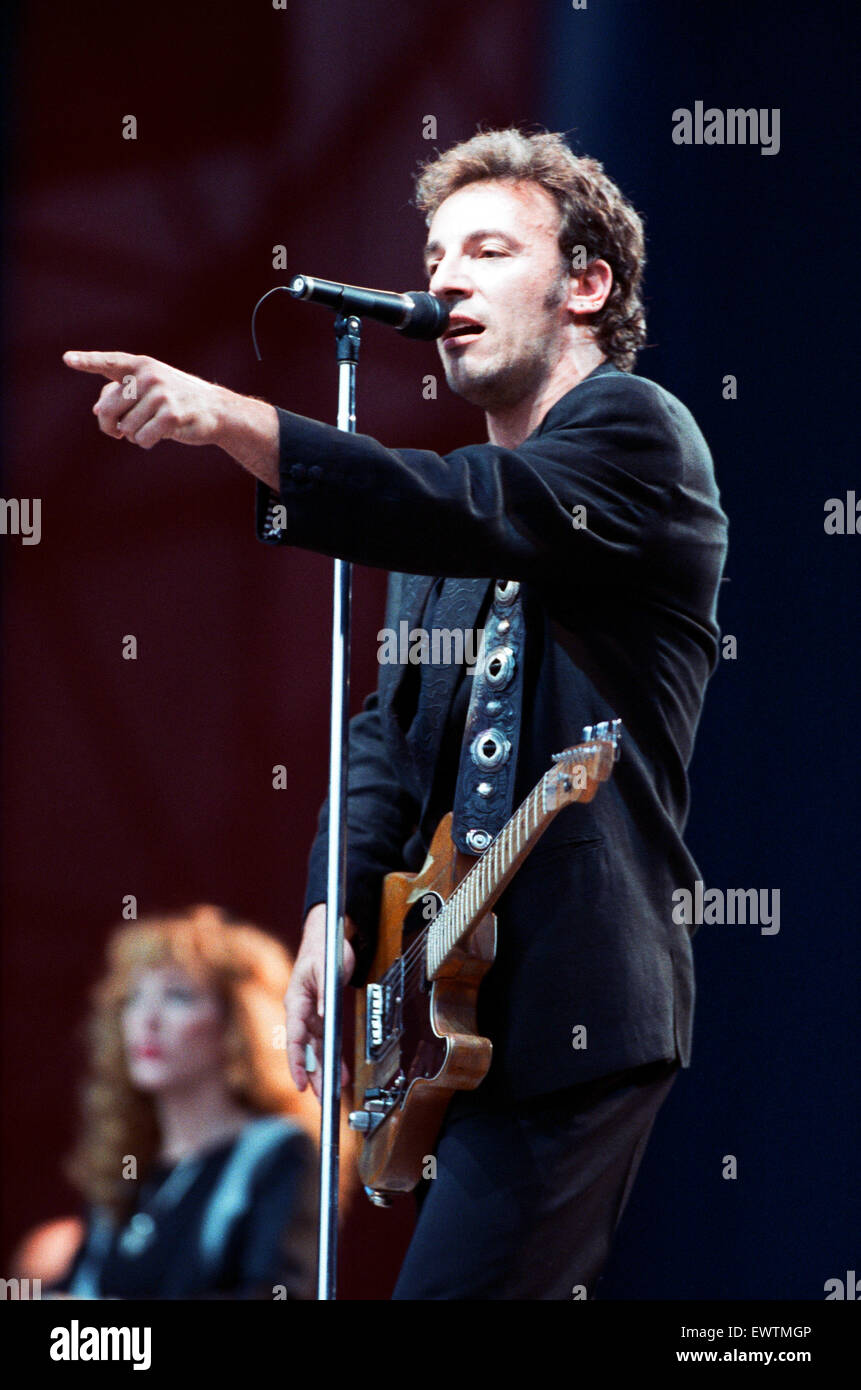 Bruce Springsteen, in concert on his Tunnel of Love Express Tour