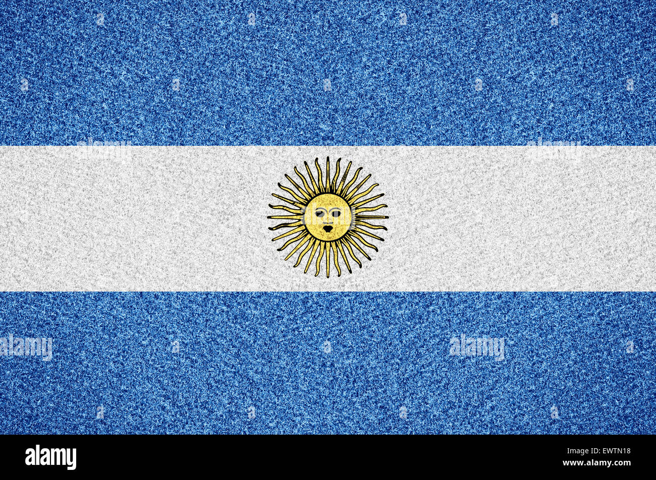 Argentina flag or Argentinian symbol  on abstract background Stock Photo