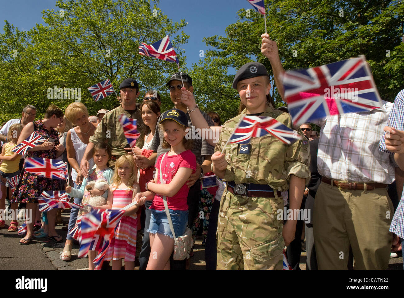 Farewell to the Garrison Festival, Bordon, Hampshire, UK. Saturday 27 June 2015. Stock Photo