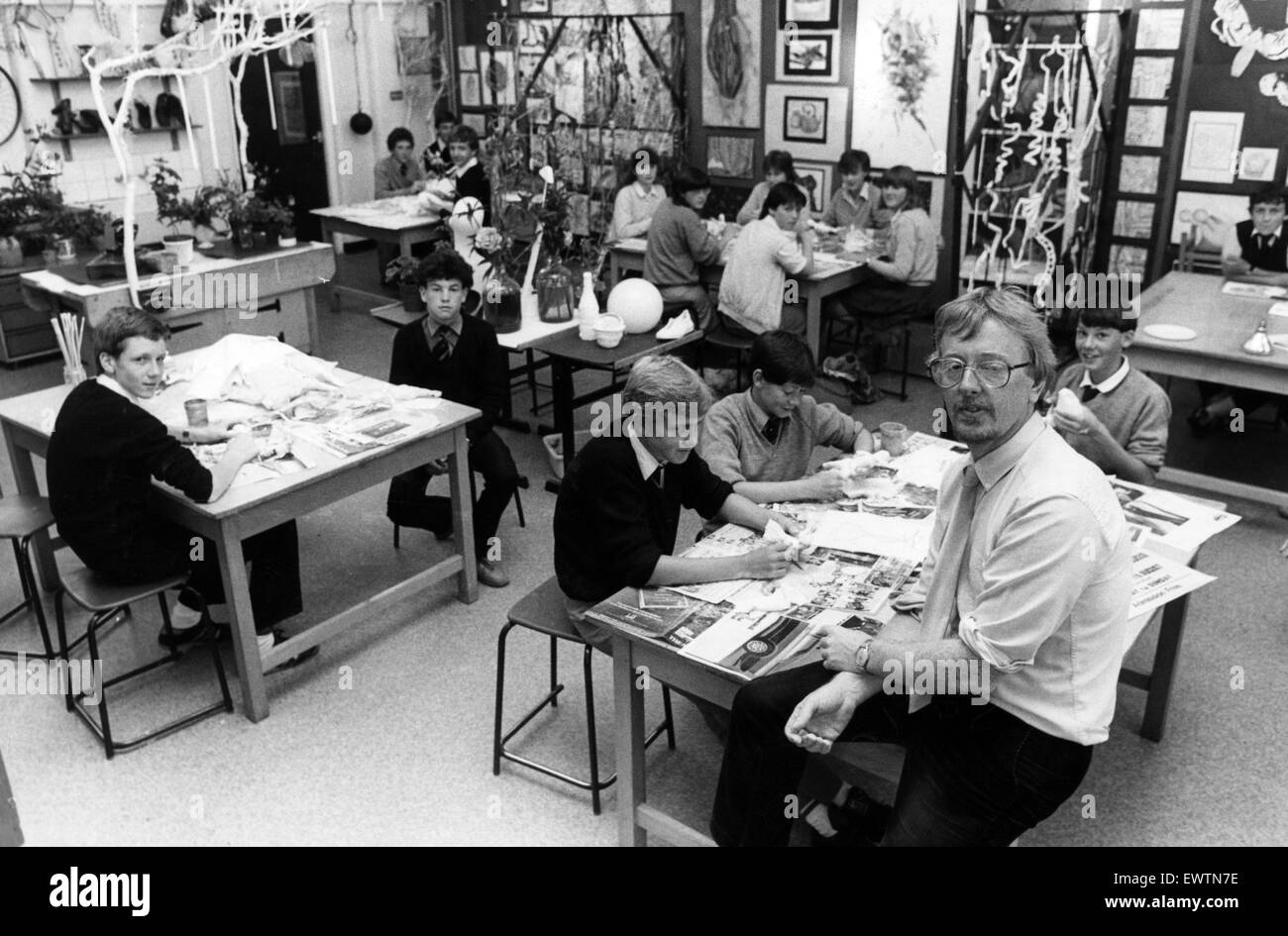 Head of art, Mr Eddie Snaith at Rye Hills School, Redcar. 13th July