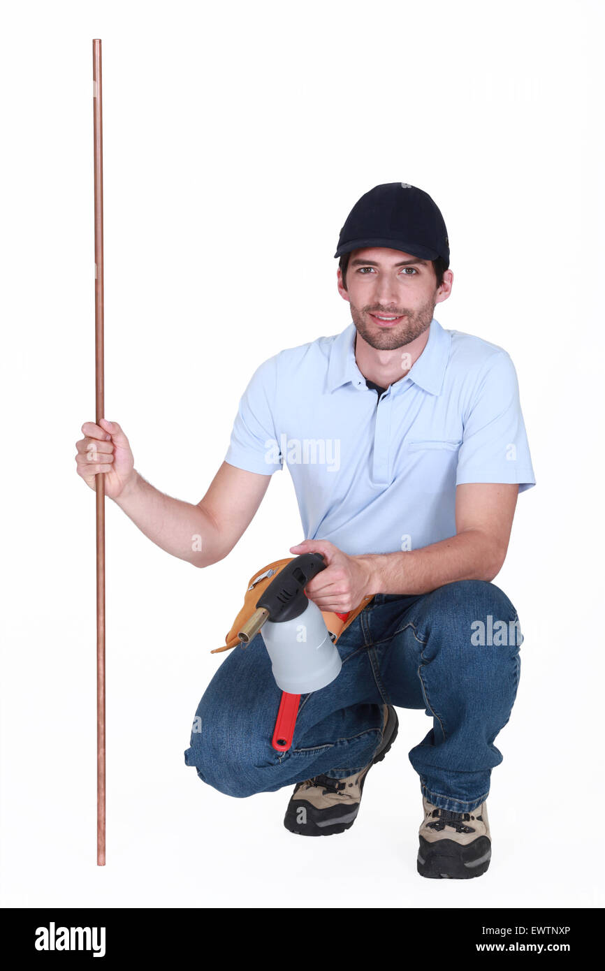Copper pipe blow torch hi-res stock photography and images - Alamy