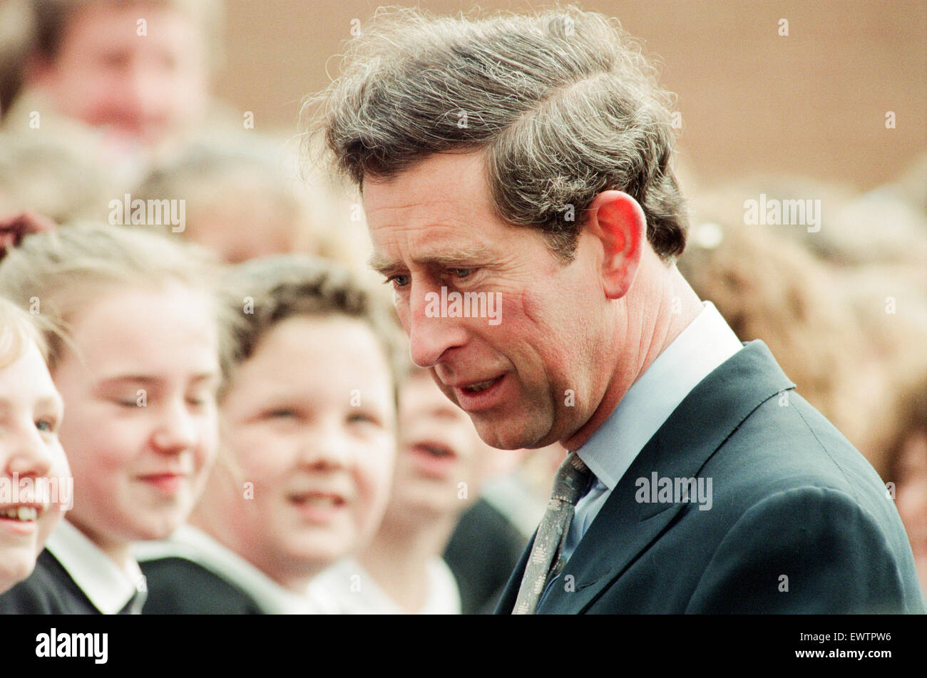 Prince Charles visits Rosecroft Secondary School, Loftus, SaltburnBy
