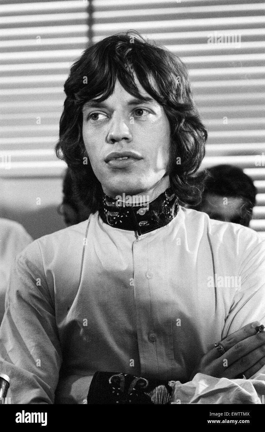 Appeal hearing at the Appeal Court in Central London where Rolling Stones lead singer Mick Jagger and Keith Richards had their convictions and sentence for drug charges  set aside by Lord Parker the Lord Chief Justice, Lord Justice Winn and Mr Justice Cus Stock Photo