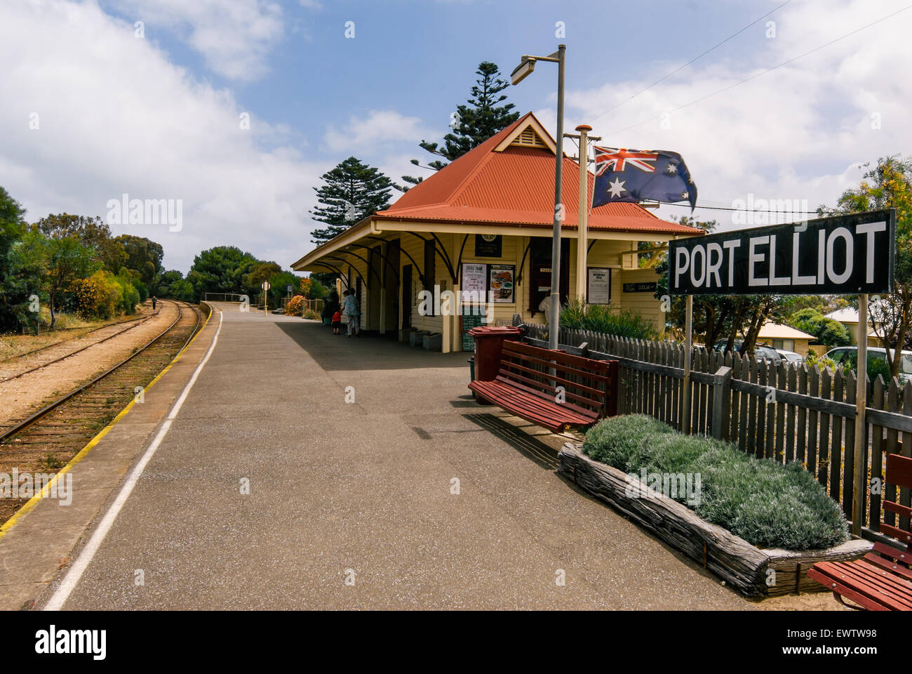Railway station Port Elliot in South Australia Stock Photo