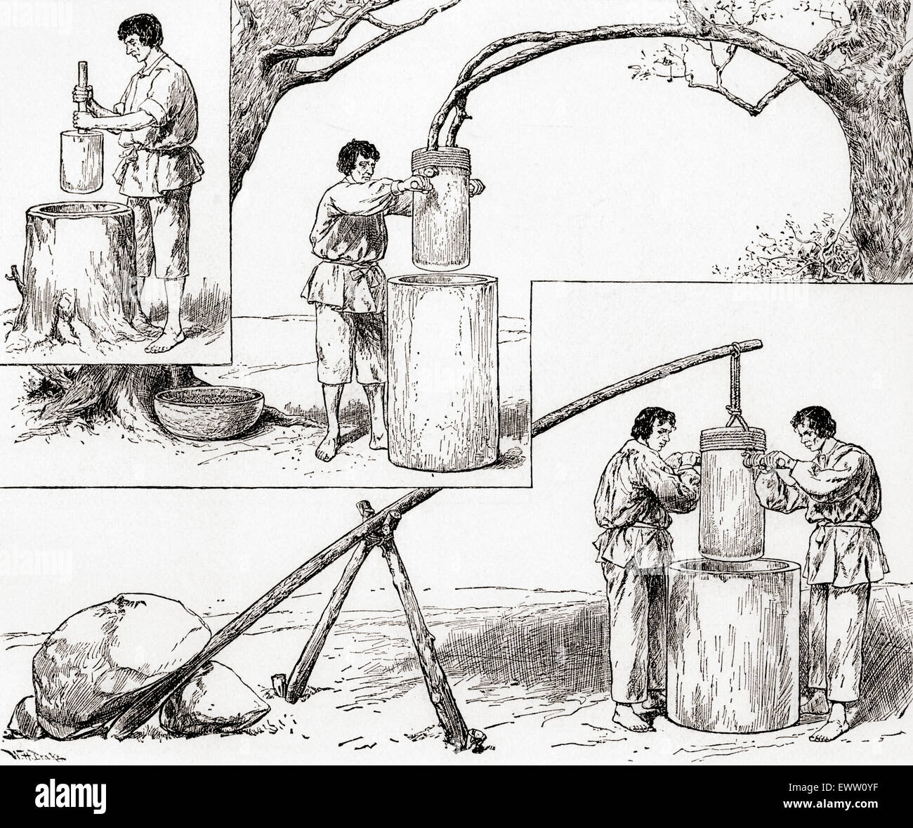 Corn Grinding Stone Stock Photos & Corn Grinding Stone Stock Images Alamy