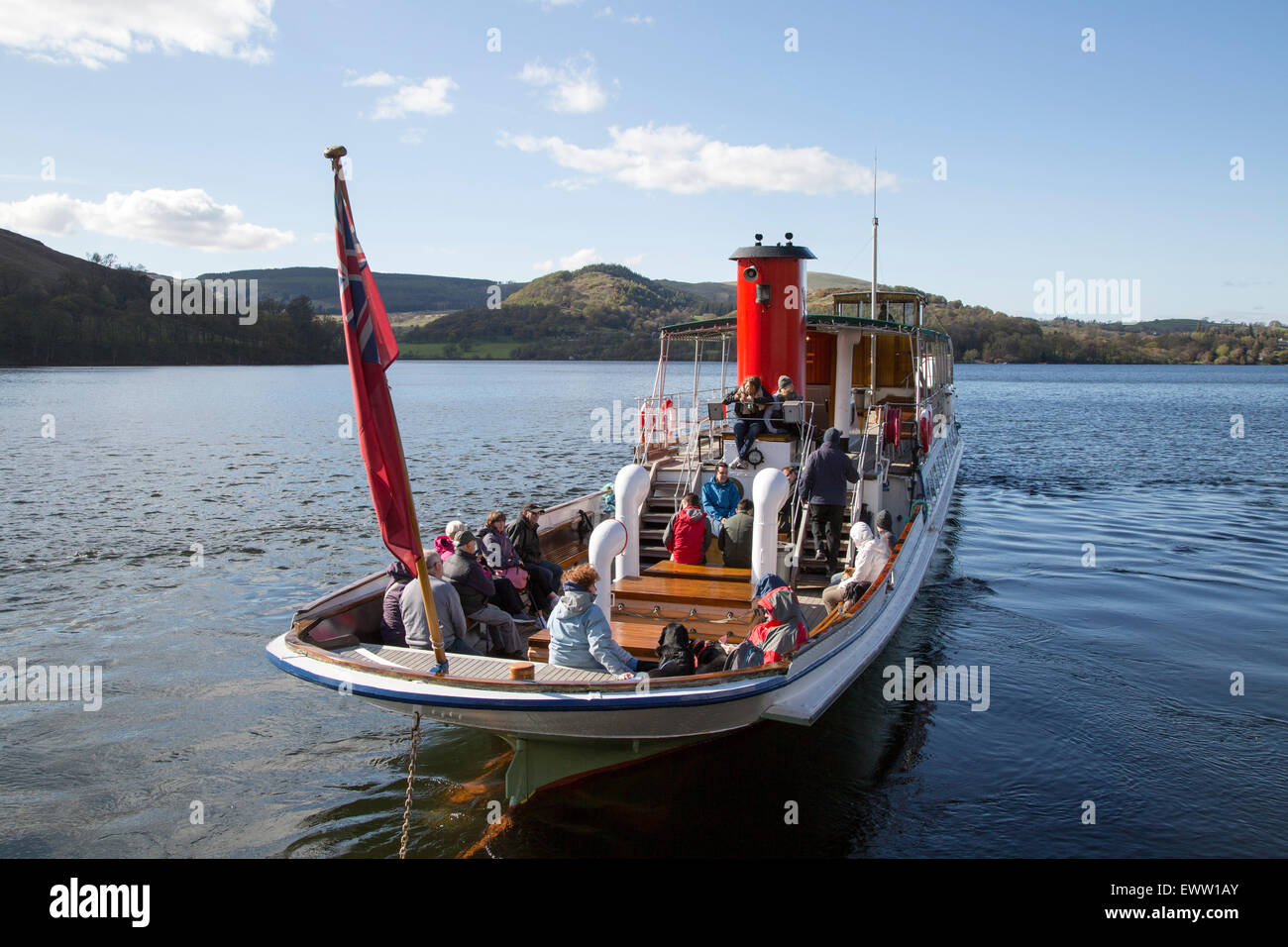 Paddle steamer ferry boat, Howtown, Ullswater lake, Lake District