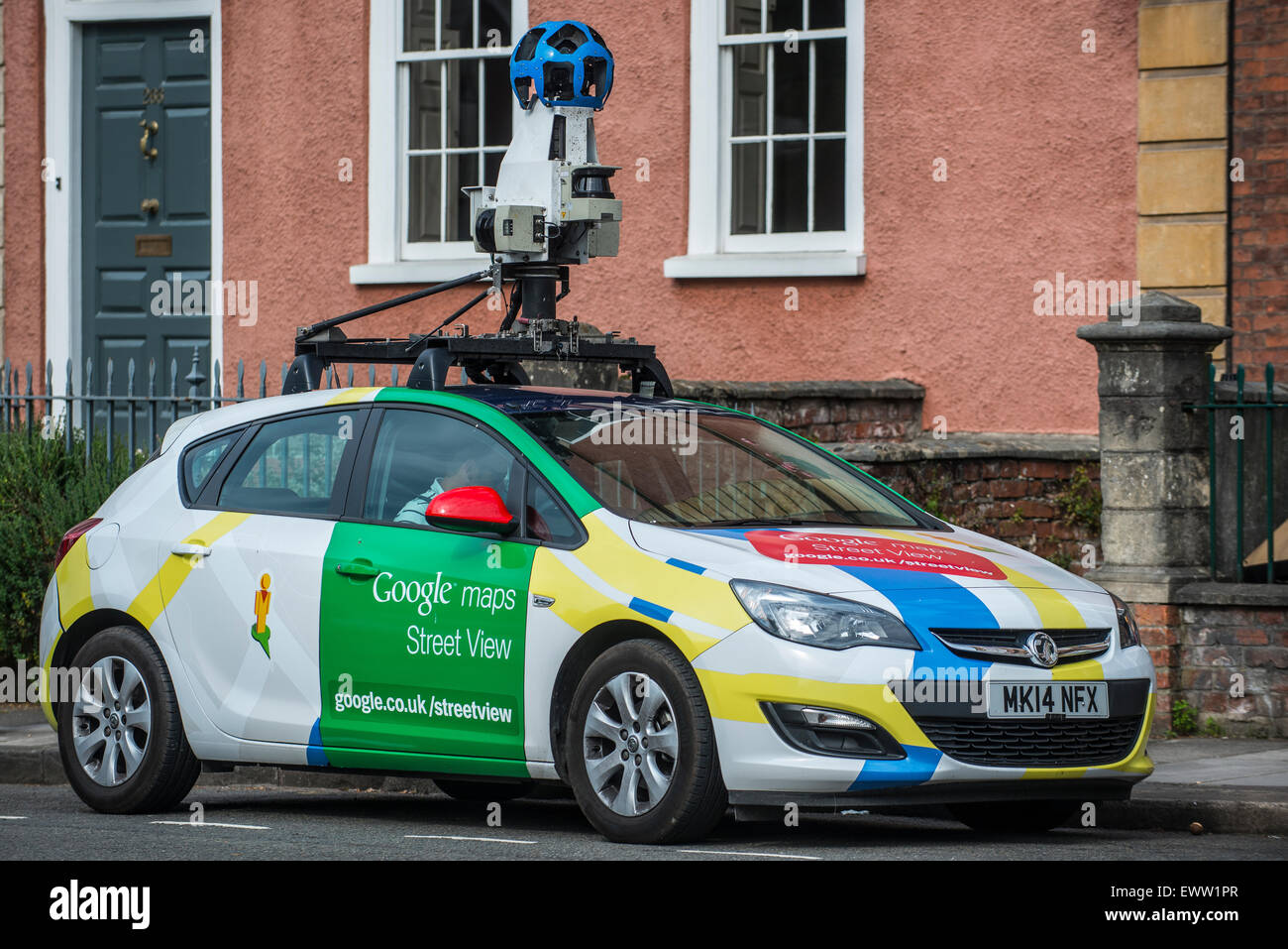 A Google Street View car on the roads of Bristol in the United Kingdom. Stock Photo