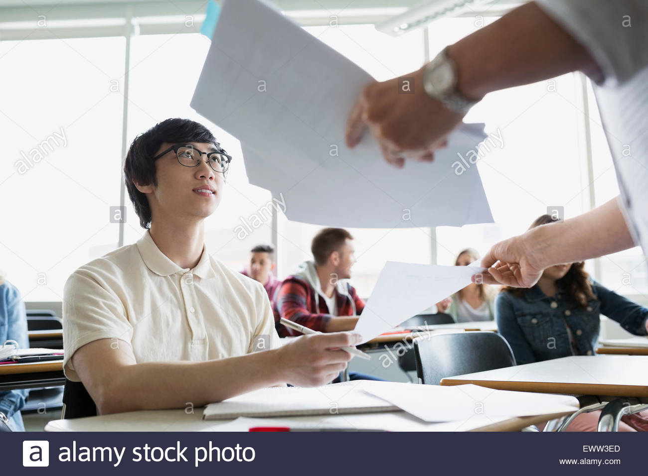 teacher giving homework