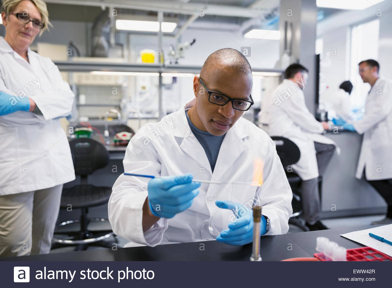 Scientist using bunsen burner in hires stock photography and images Alamy