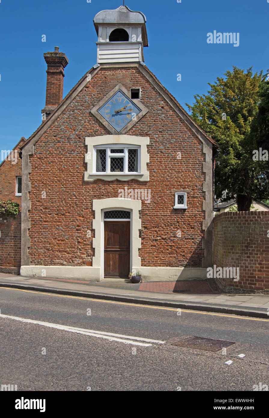 Stanstead Abbotts Hertfordshire Clock on Building Lee Valley Stock Photo Alamy