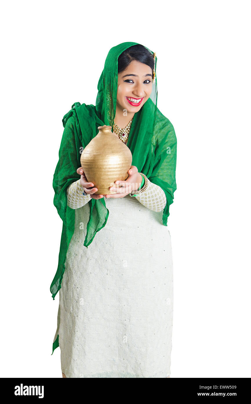 1 indian Muslim woman Saving Money Piggy Bank Stock Photo - Alamy