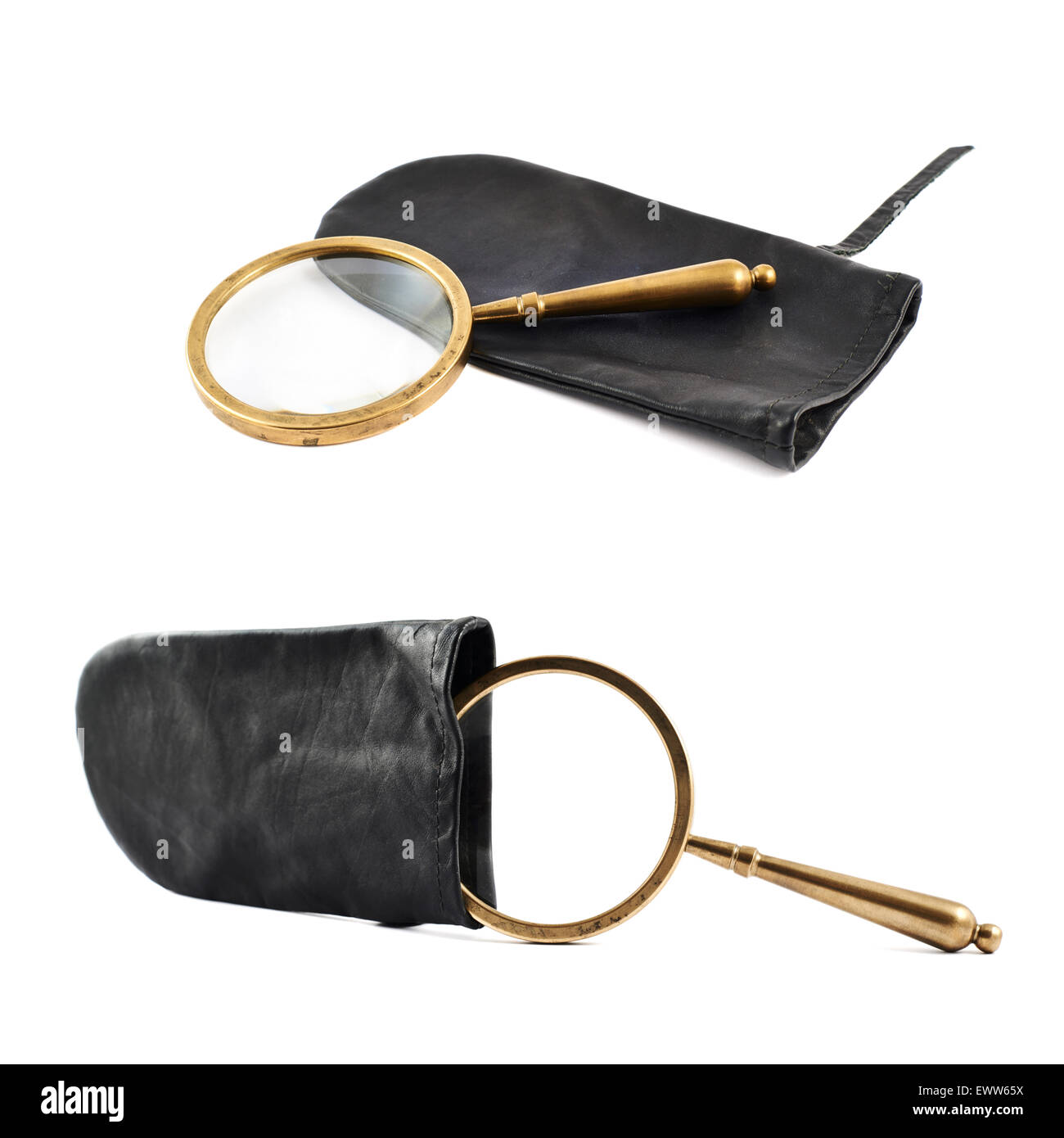 Magnifying glass in a case Stock Photo Alamy