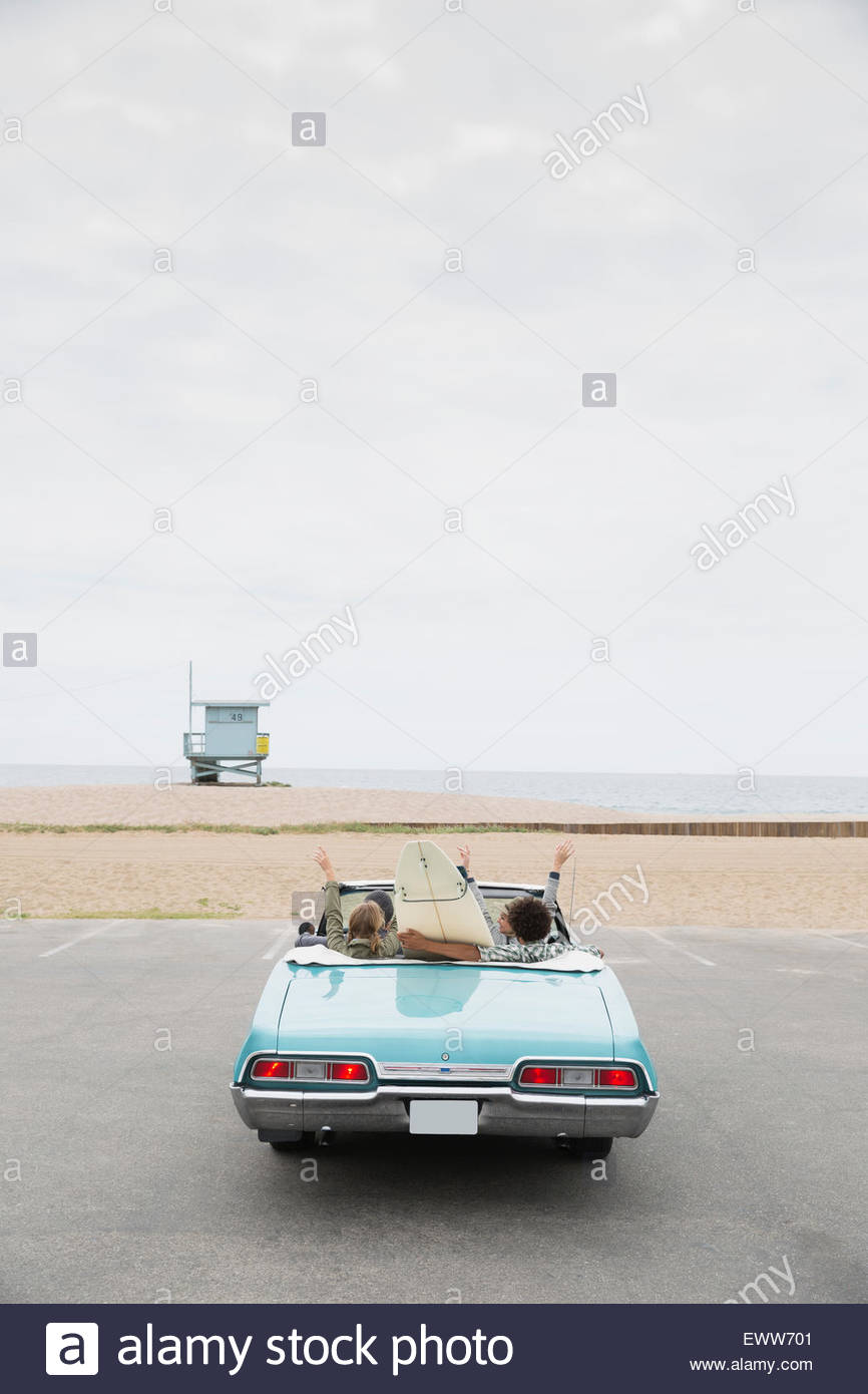 Surfboard in vintage car hires stock photography and images Alamy