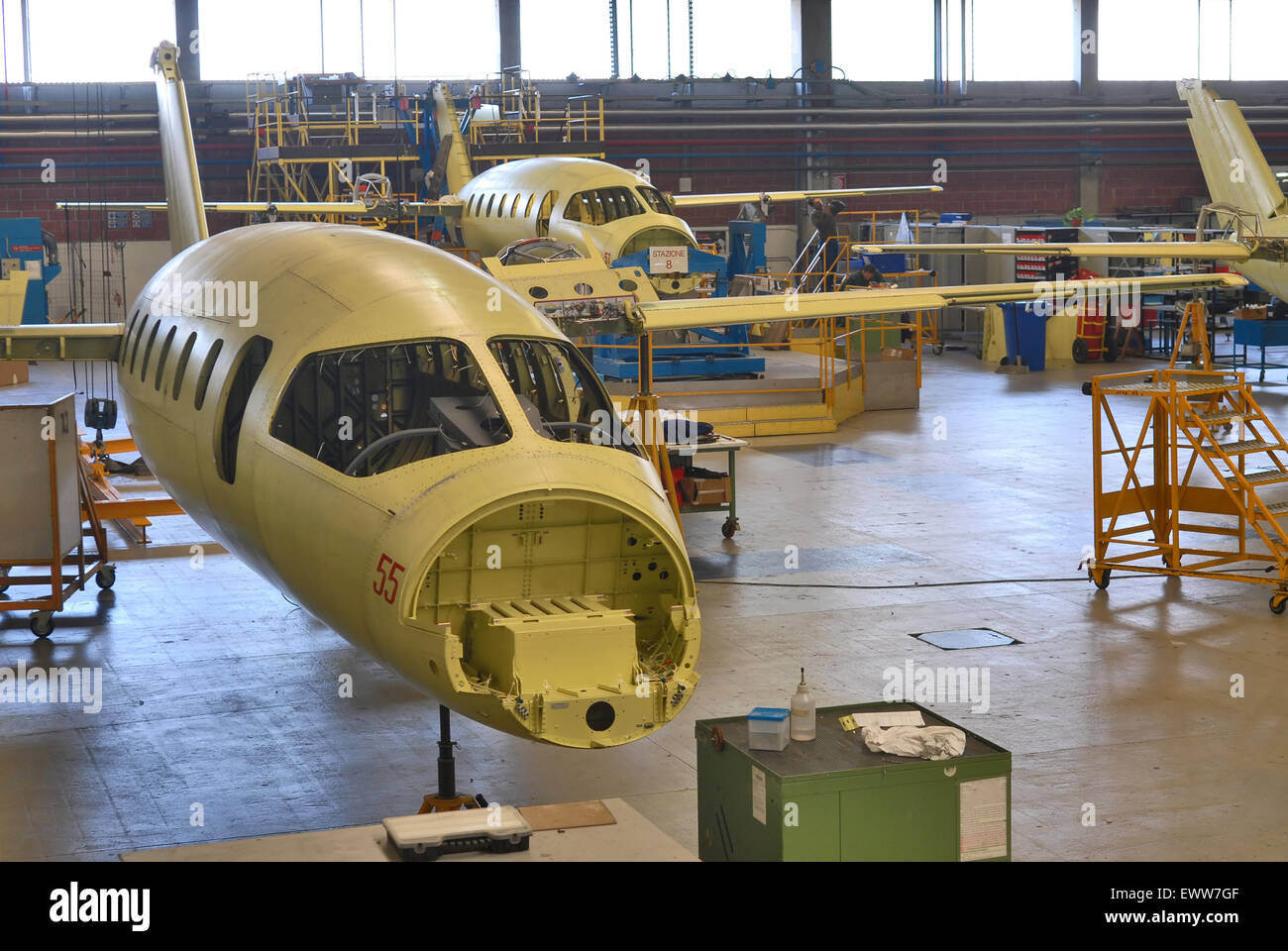 Piaggio Aero plant in Genoa (Italy), building of Avanti II business