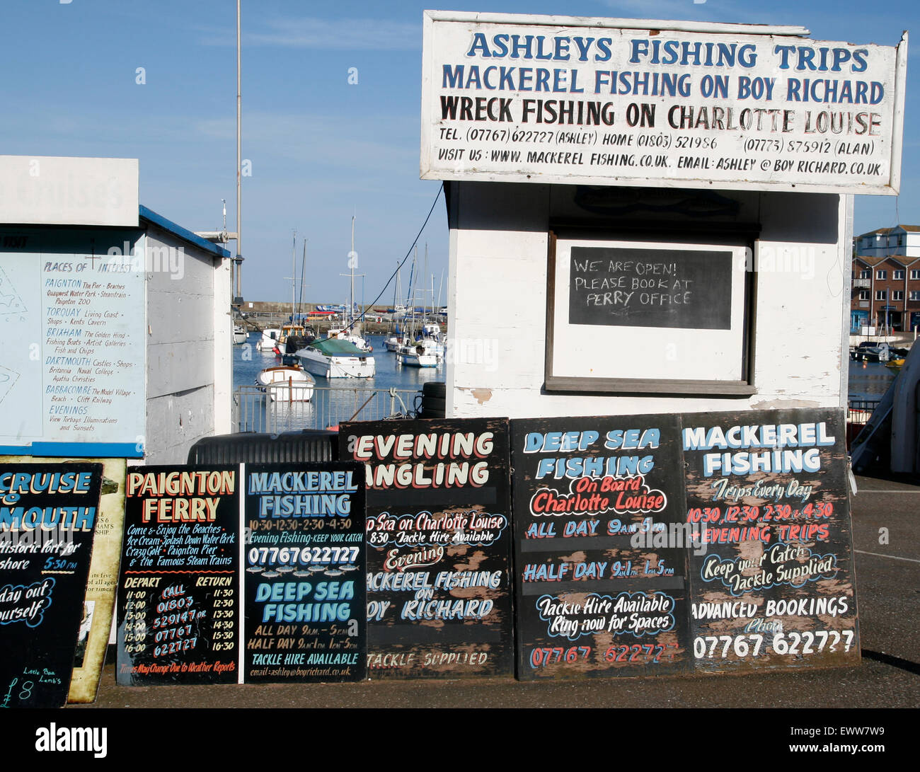 Directional Signs Fishing Laundry Playground Posted Stock Photo