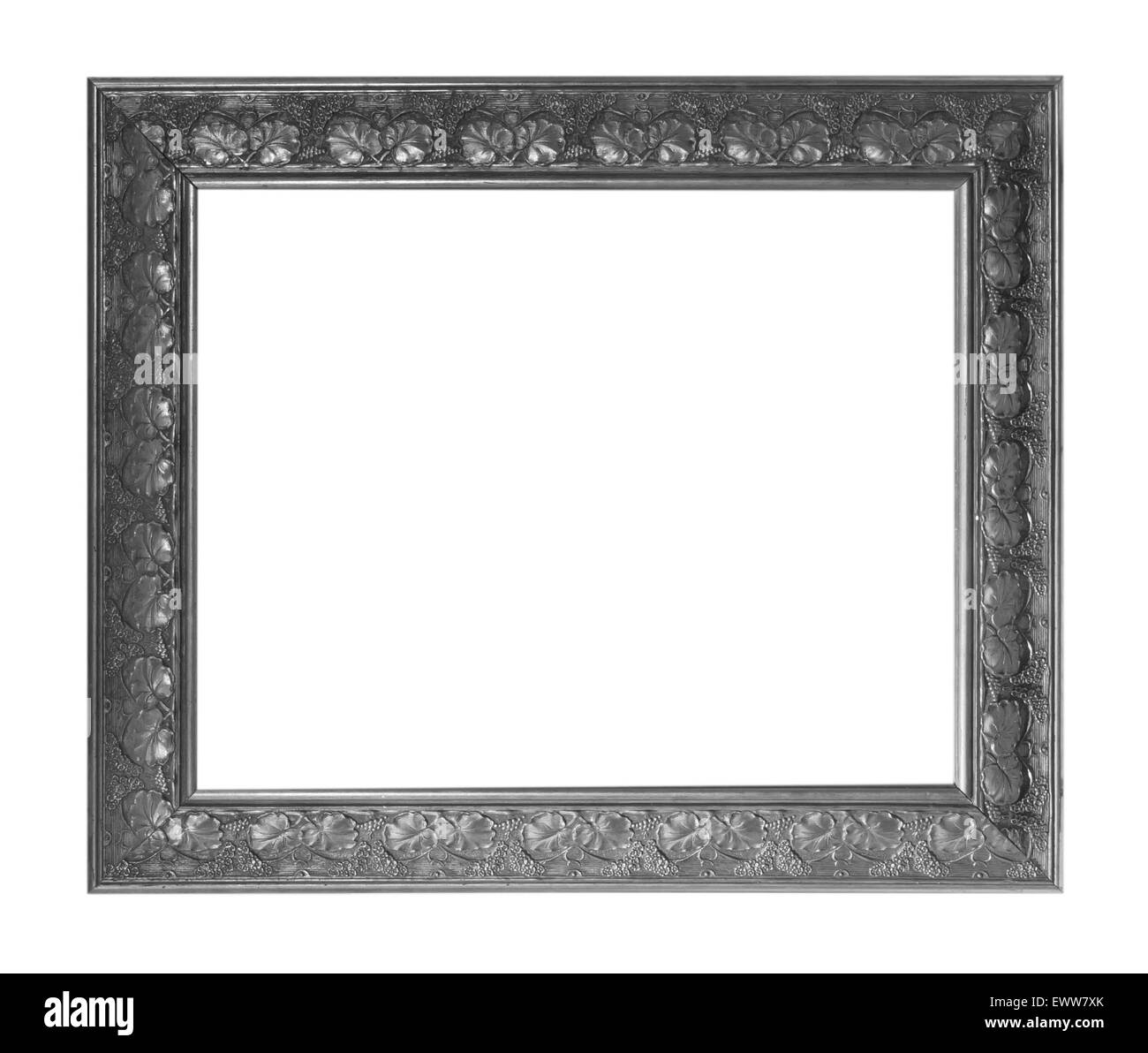 Black picture frame isolated on white background Stock Photo - Alamy