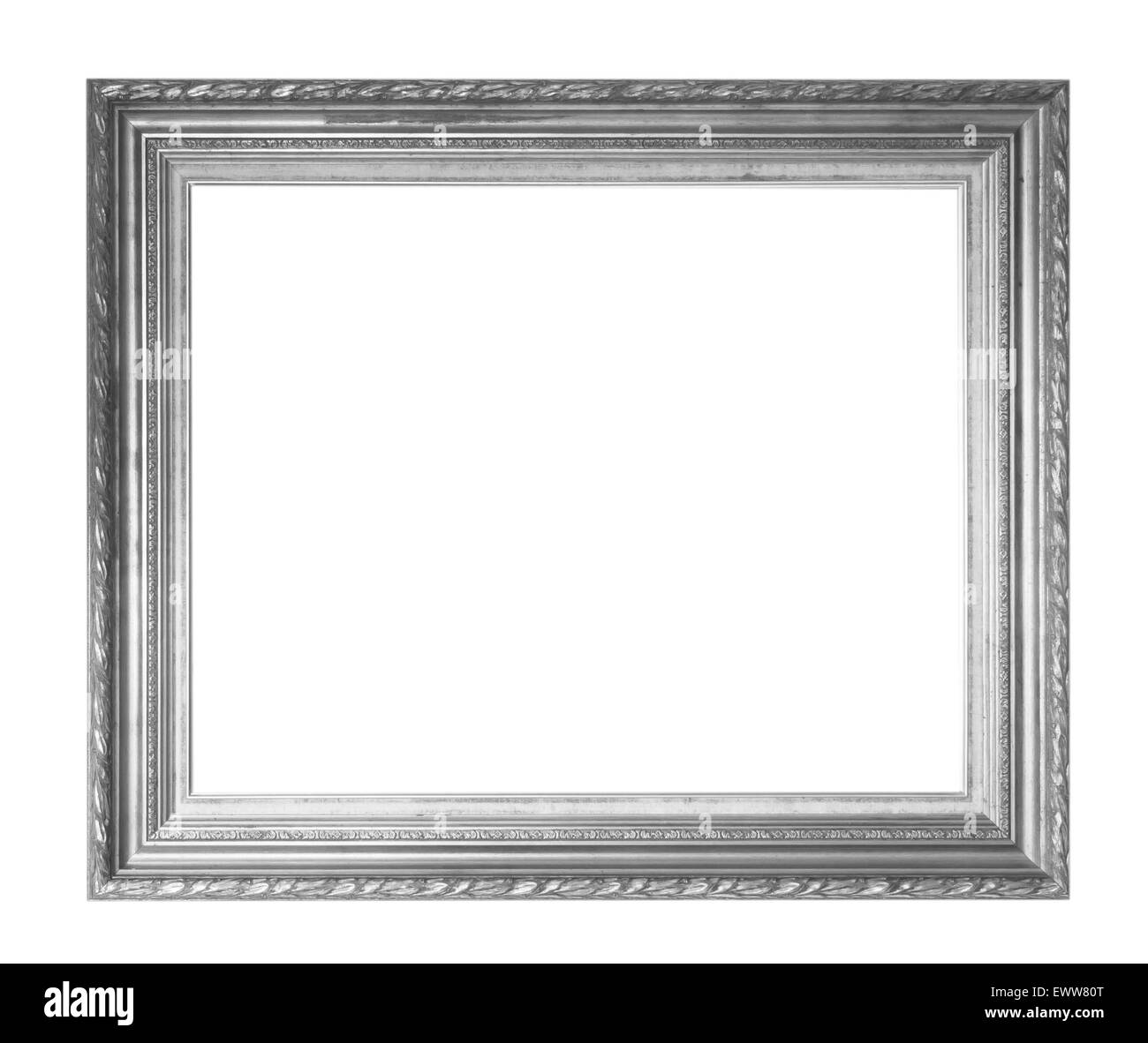 Black picture frame isolated on white background Stock Photo - Alamy