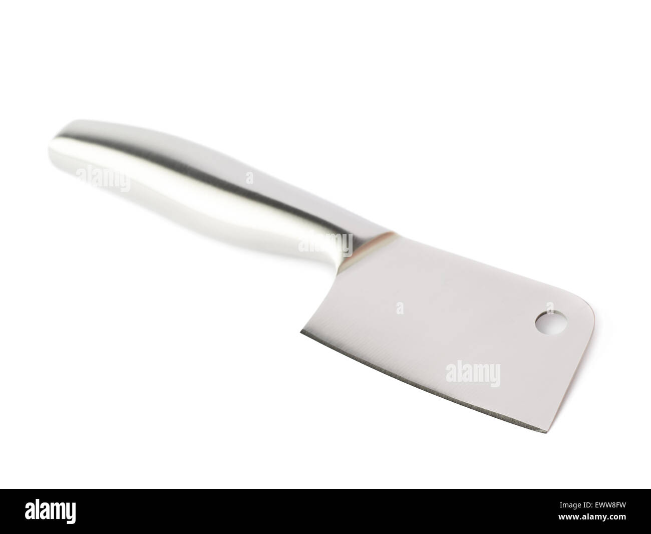 Steel kitchen cleaver knife isolated Stock Photo Alamy