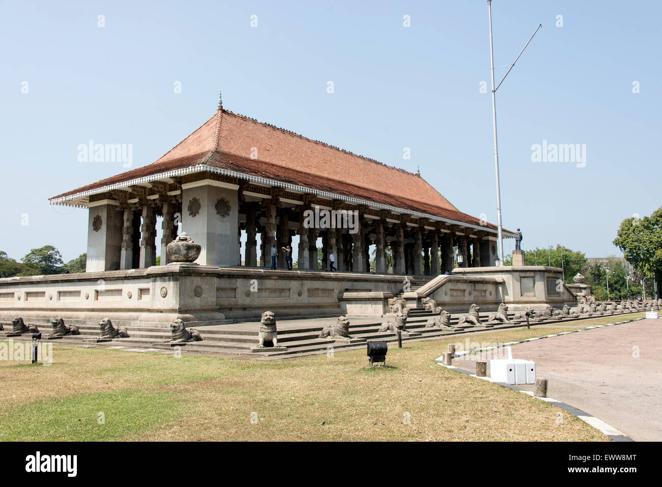 Independence Memorial Hall in Independence Square. Colombo, Sri Lanka.  The building was the location for the  commemoration of Stock Photo