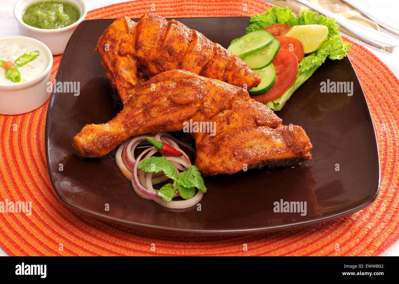 Spicy Chicken Tikka-3 Stock Photo
