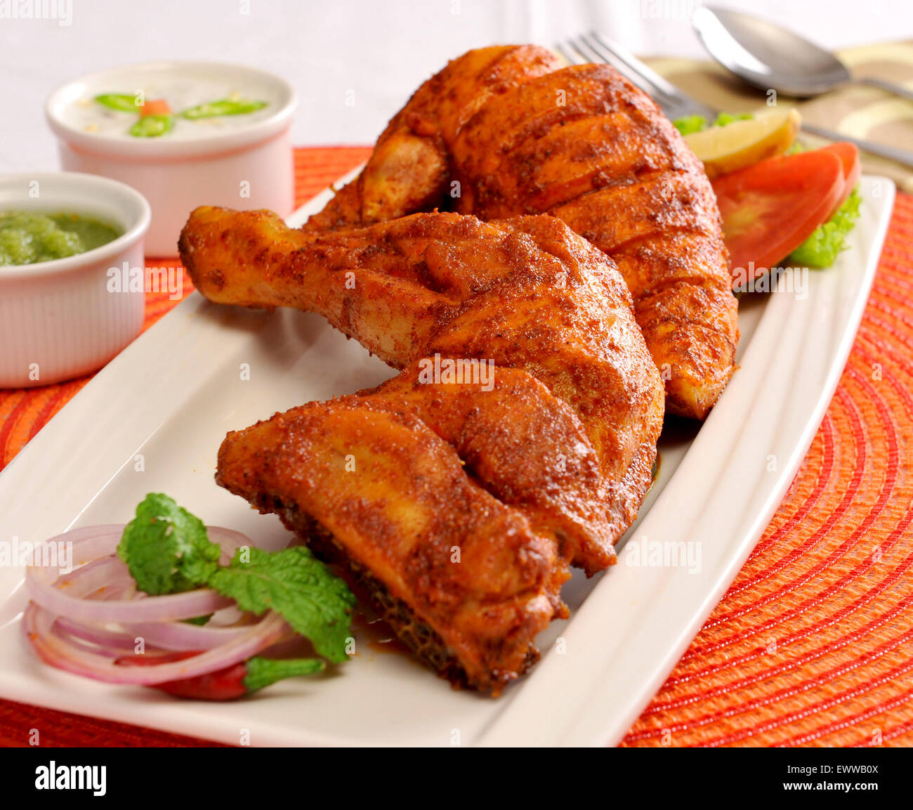 Spicy Chicken Tikka-1 Stock Photo