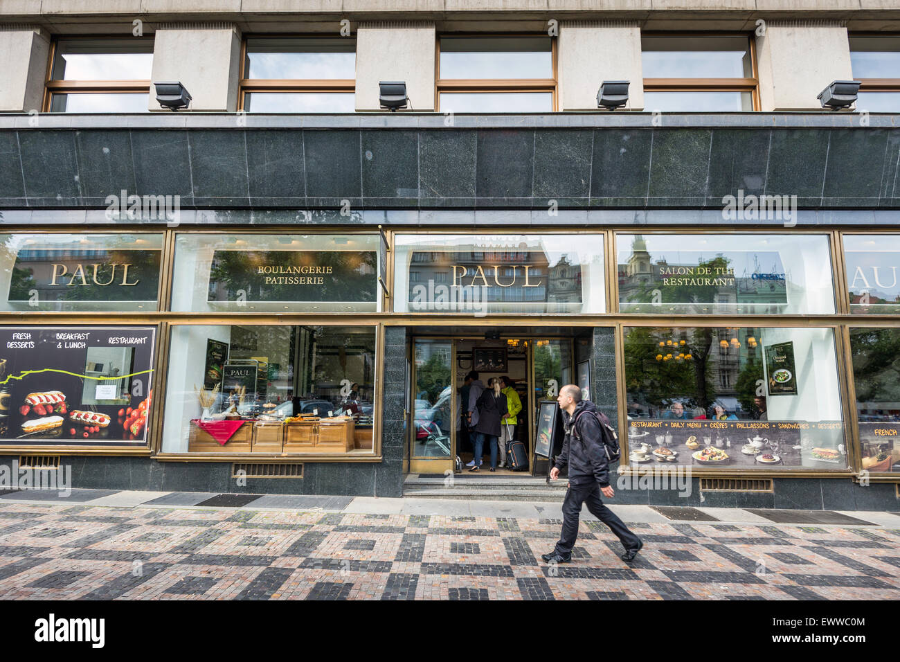 bakery shop Paul on display, Prague is the capital and largest city of