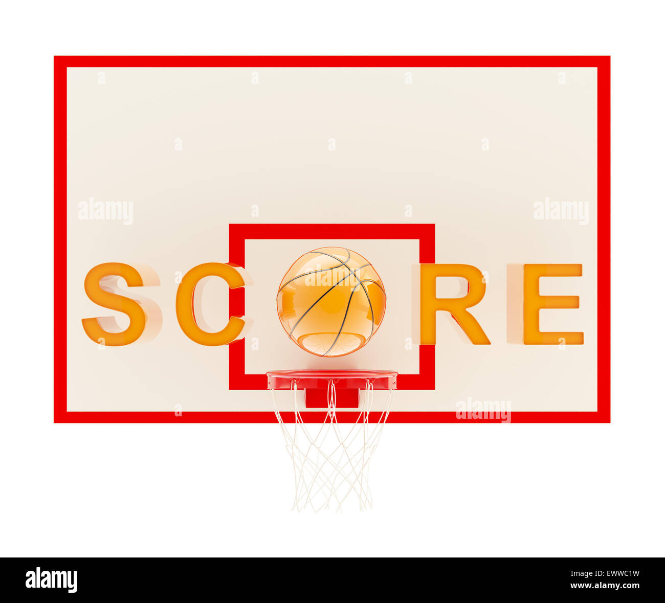 Word Score basketball composition Stock Photo