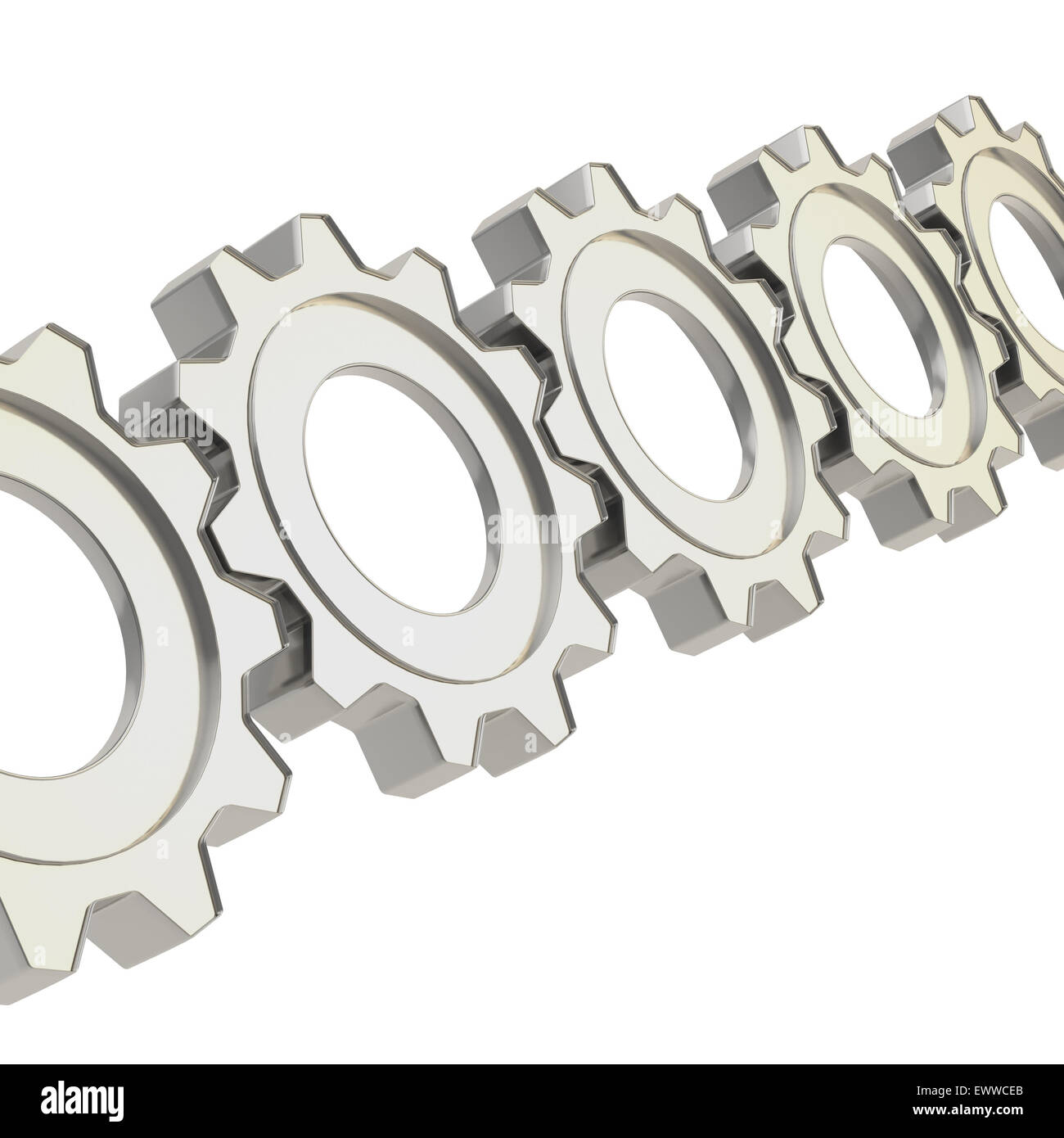 Row of a cogwheel gears Stock Photo Alamy