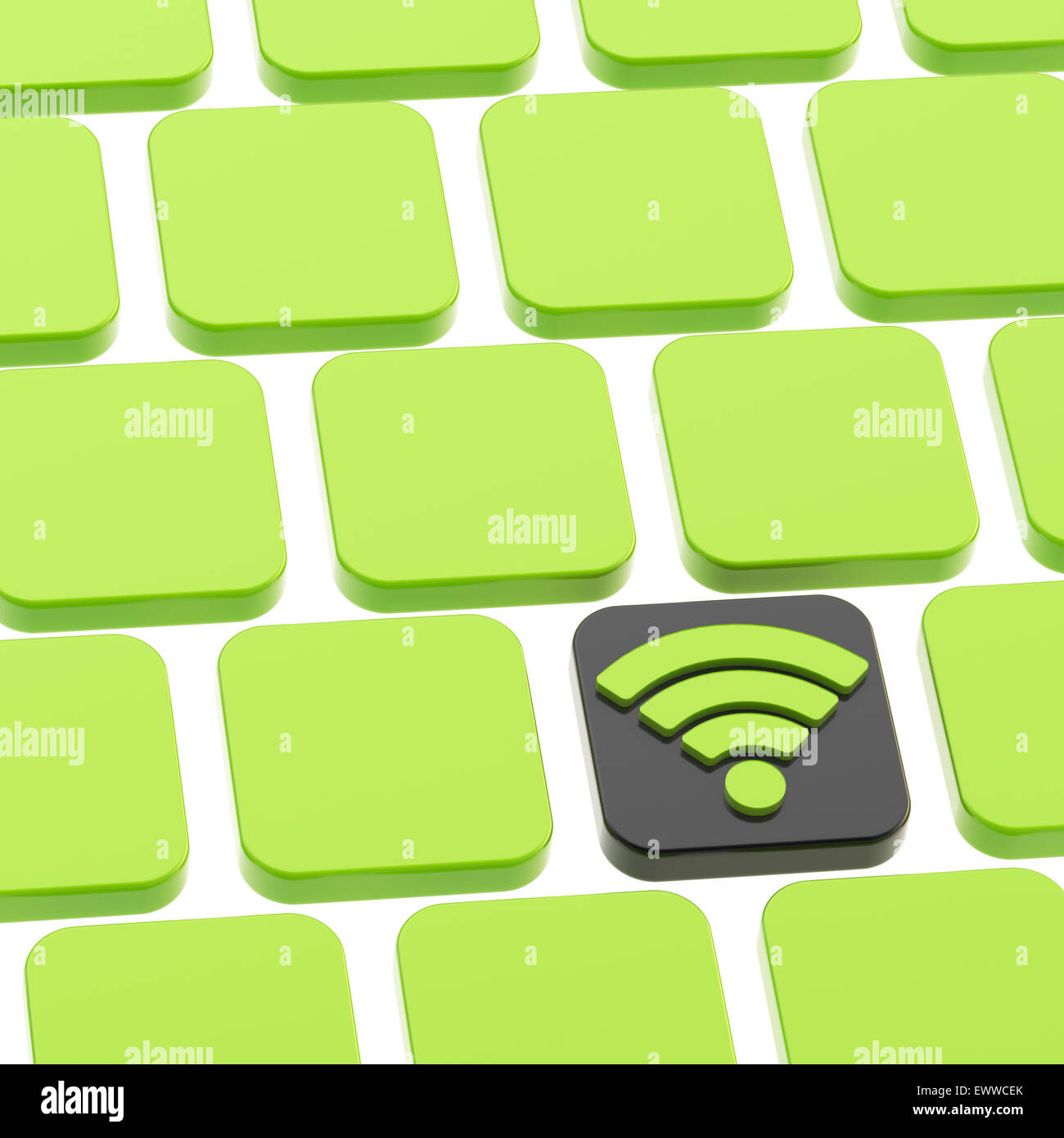 Wifi keyboard button composition Stock Photo