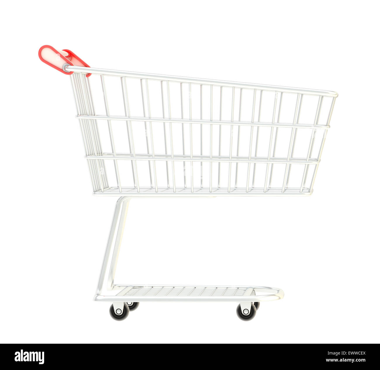 Metal shopping cart isolated Stock Photo Alamy