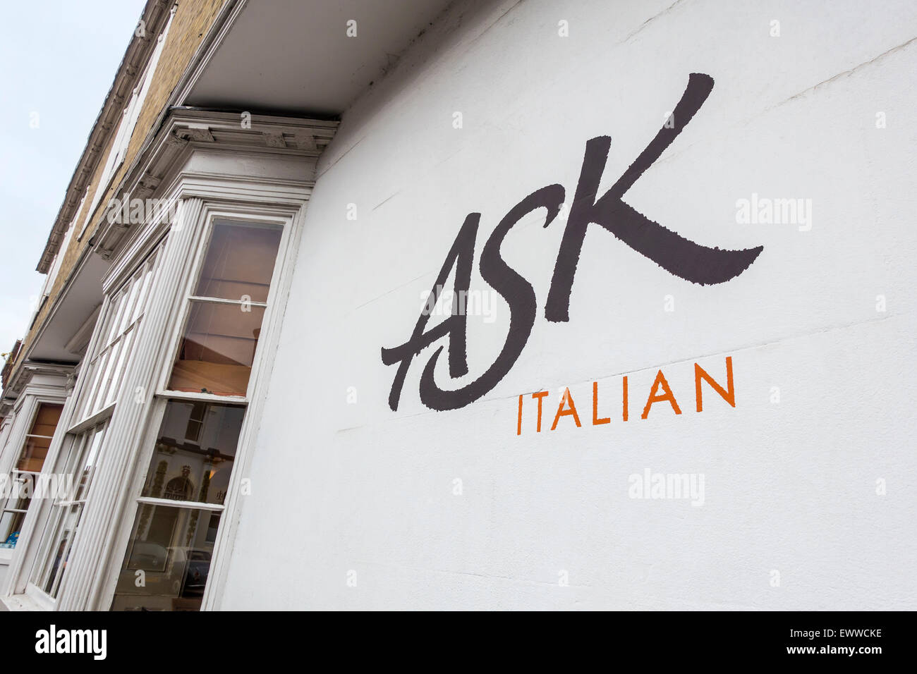 Ask Italian Restaurant Stock Photo