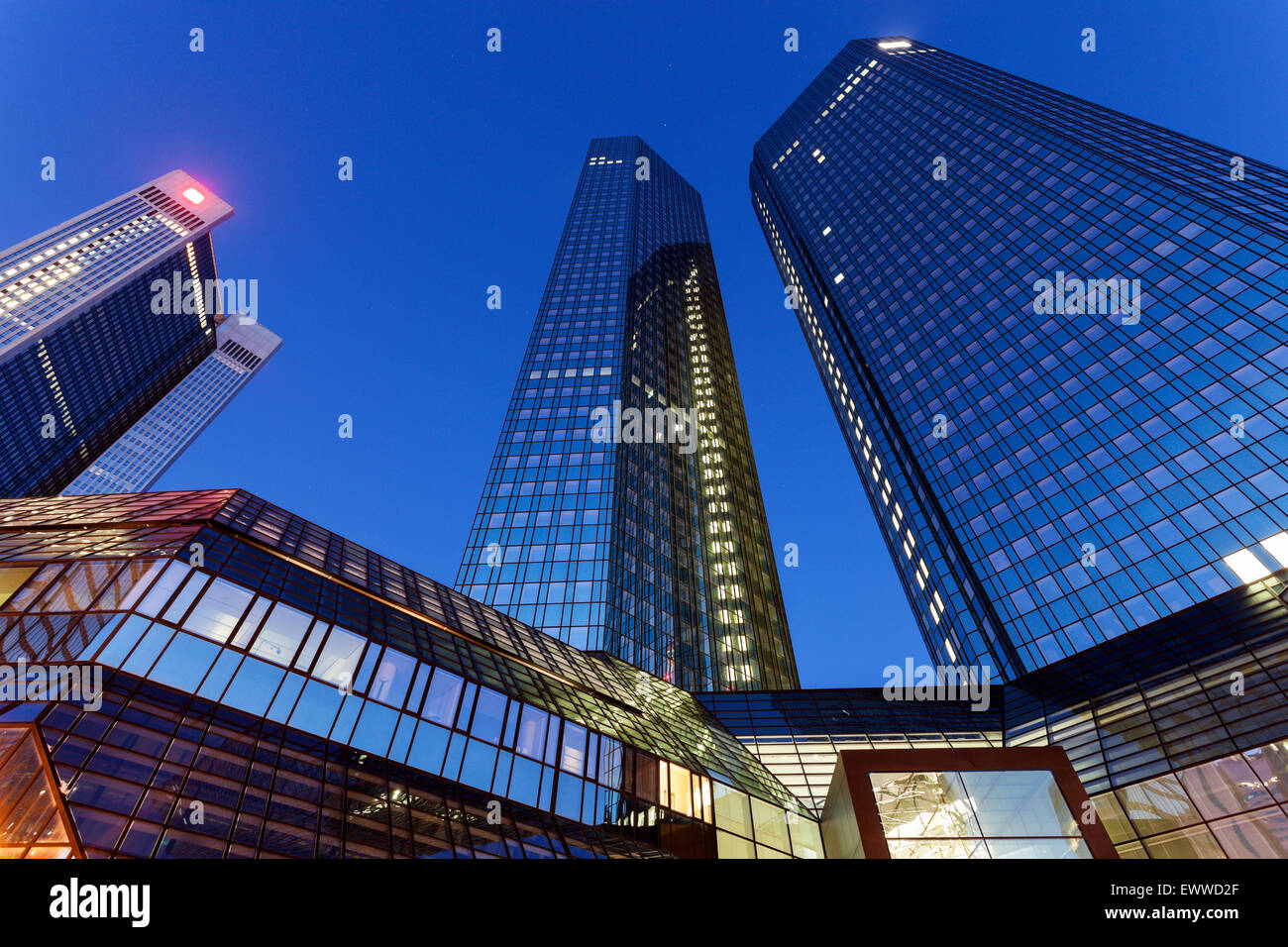 Modern architecture of downtown of Frankfurt. Frankfurt, Hesse, Germany Stock Photo