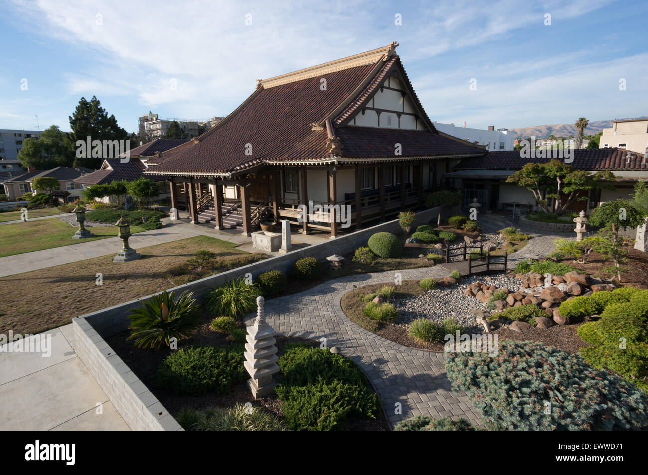 San Jose Buddhist Church Betsuin in San Jose, Silicon Valley Stock