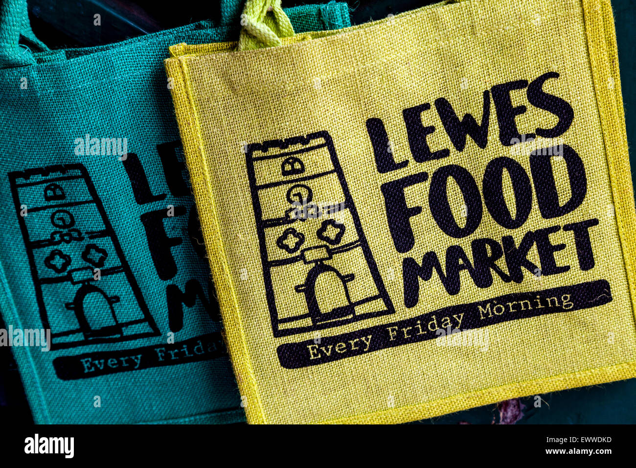 Bags For Sale At The Lewes Food Market, Held Weekly In The Market Town Of Lewes, Sussex, UK