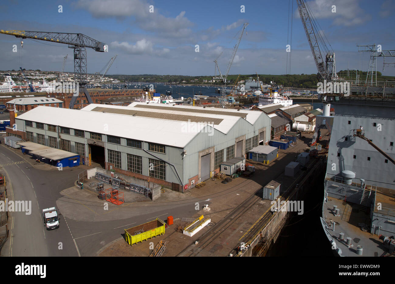 Port and docks at Falmouth, Cornwall, England, UK Stock Photo