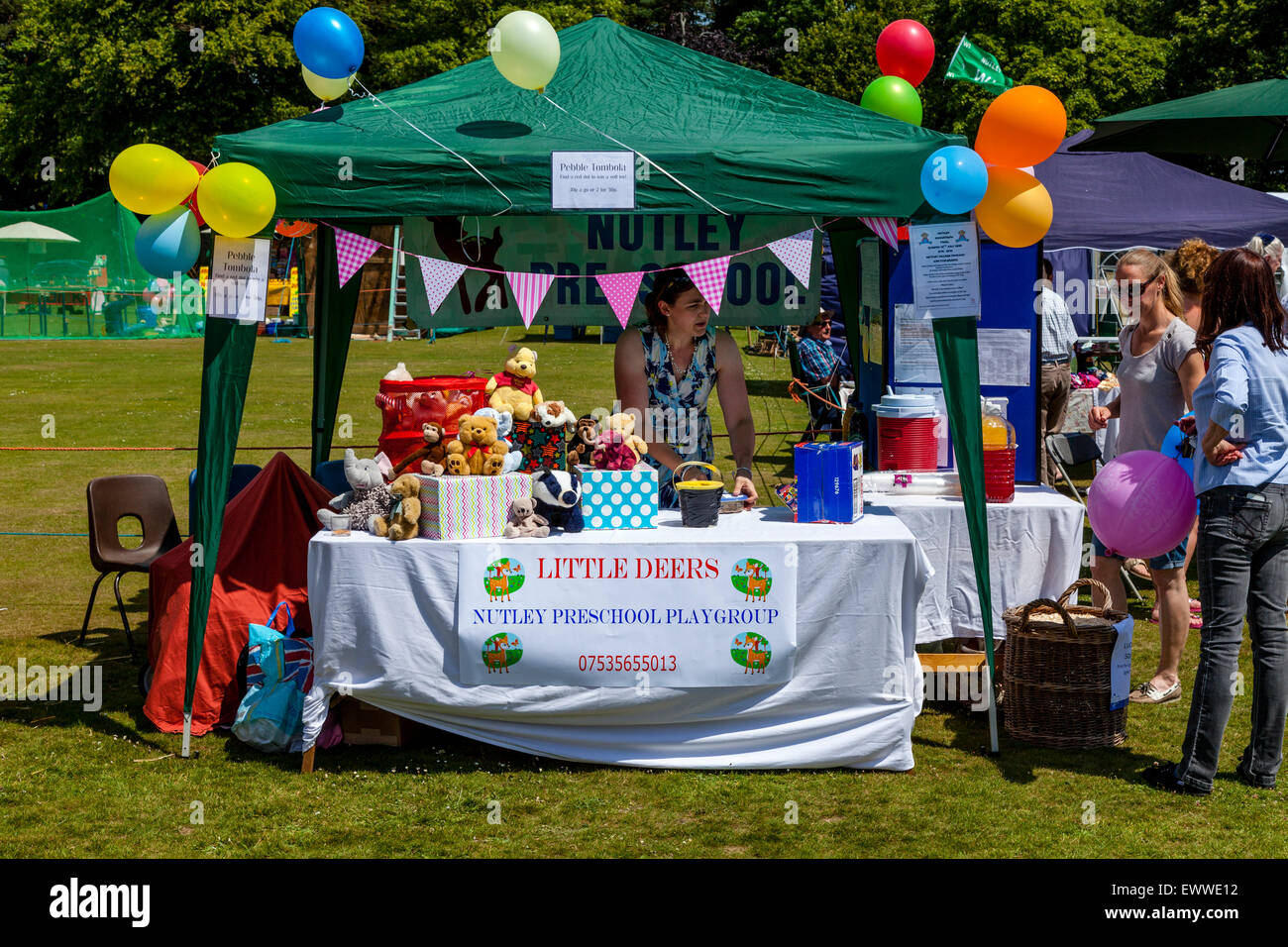 Tombola Stall, Nutley Village Fete, Nutley, Sussex, UK Stock Photo