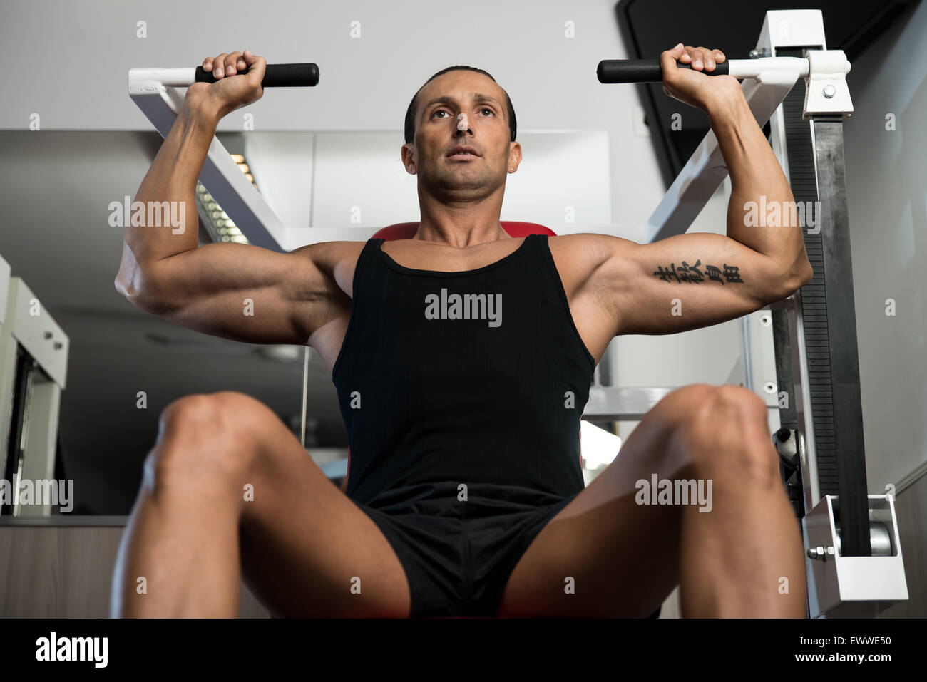 Shoulder Press Exercises Stock Photo Alamy