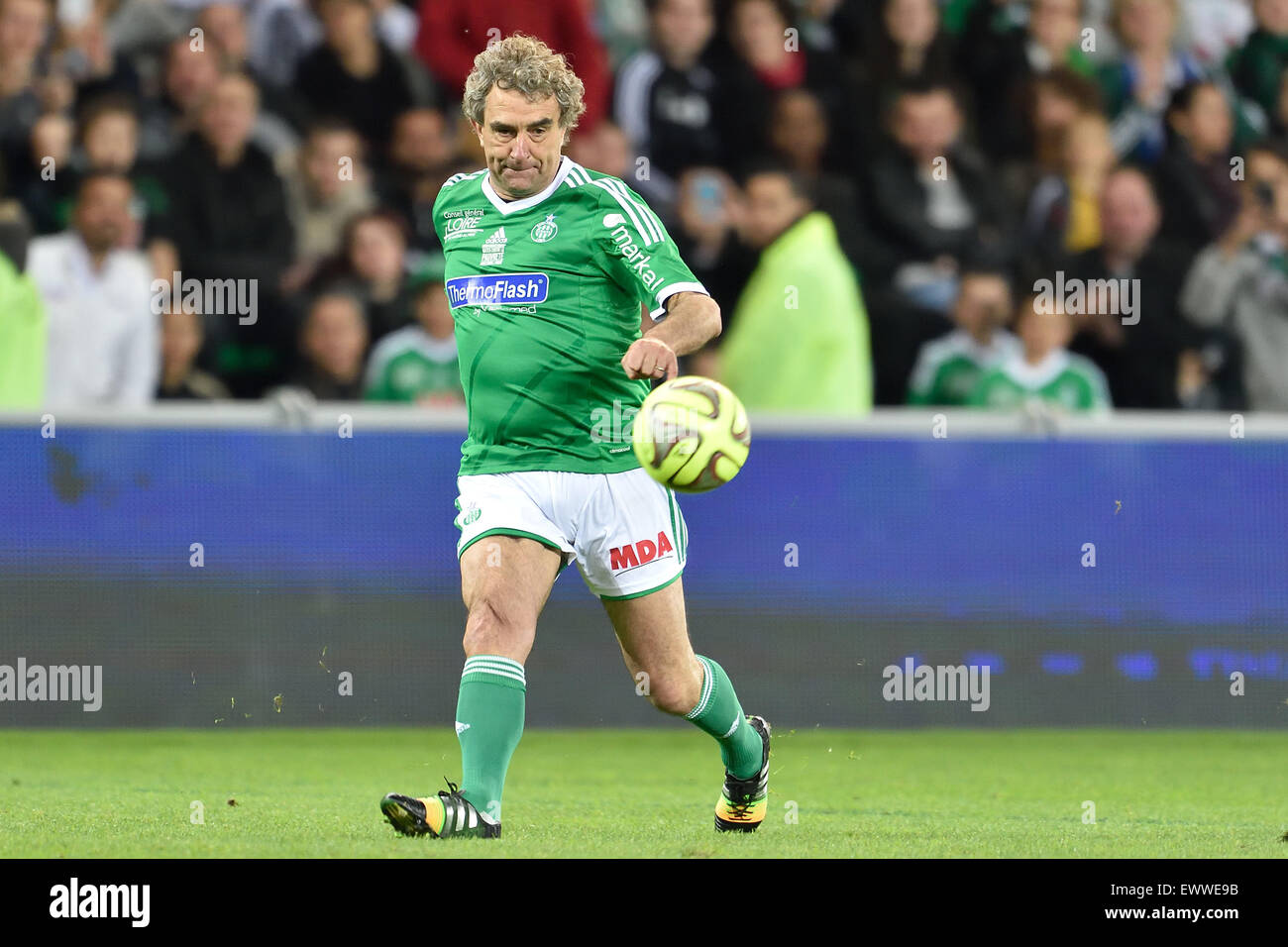 St Etienne, France. 20th Apr, 2015. 12th Football Match against Poverty  took place in Saint-Etienne, France. Dominique Rocheteau (ASSE all stars) ©  Action Plus Sports/Alamy Live News Stock Photo - Alamy