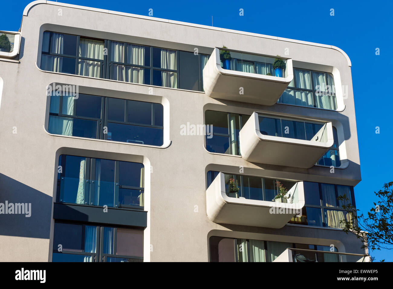A new apartment house seen in Hamburg Stock Photo Alamy