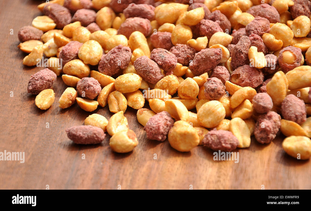 Sweet & Salty Crunchy Peanuts Stock Photo