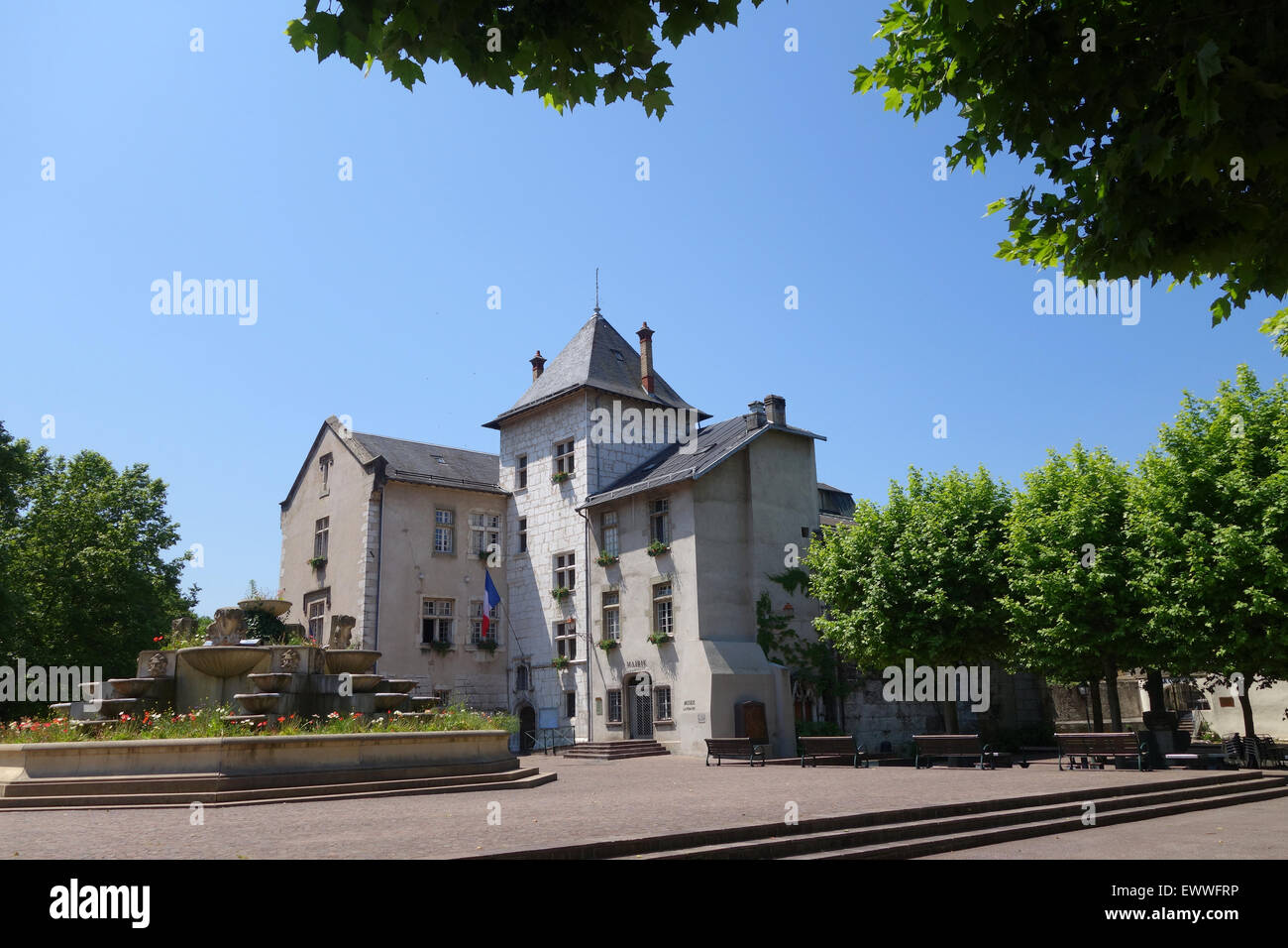 Aix-les-Bains tourism office and Mairie Stock Photo