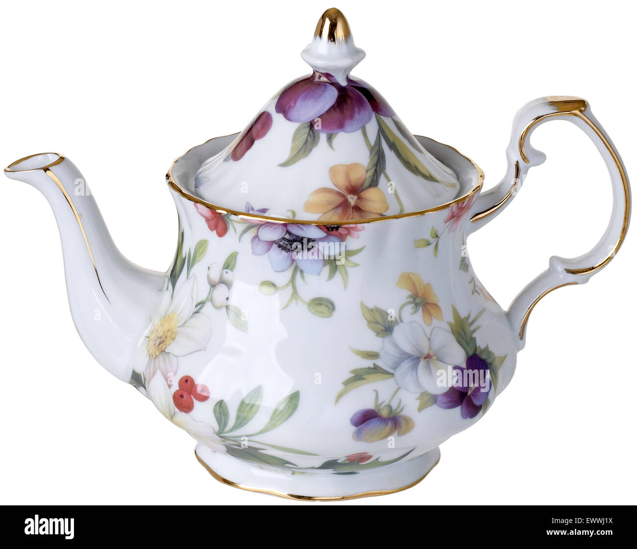 Porcelain tea pot Stock Photo