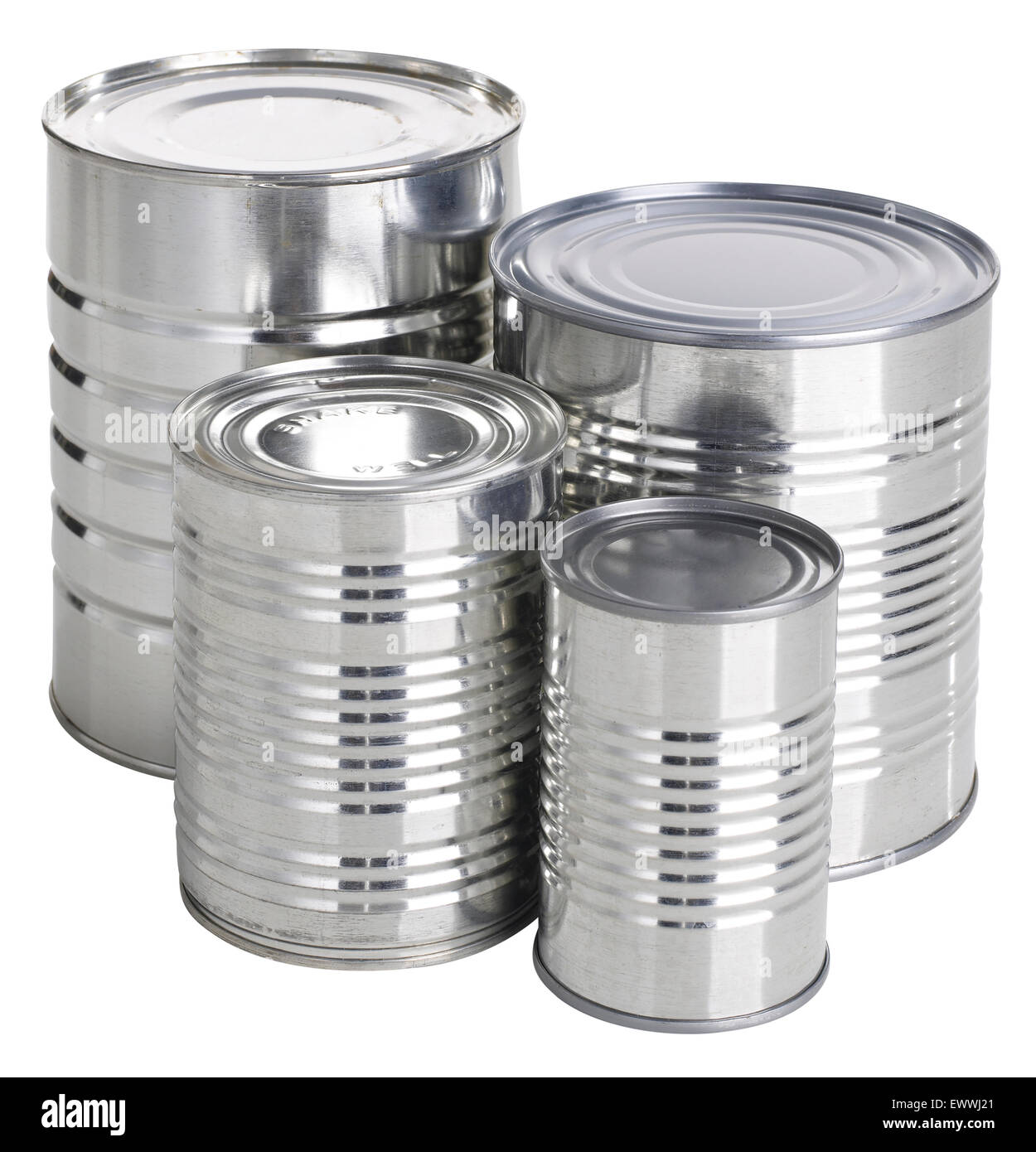 Tin cans Stock Photo
