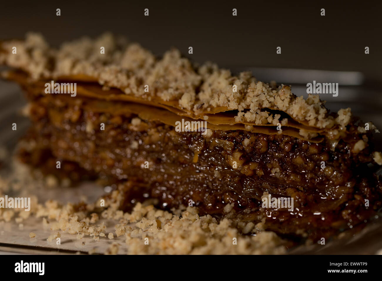 Baklava On Plate Stock Photo - Alamy