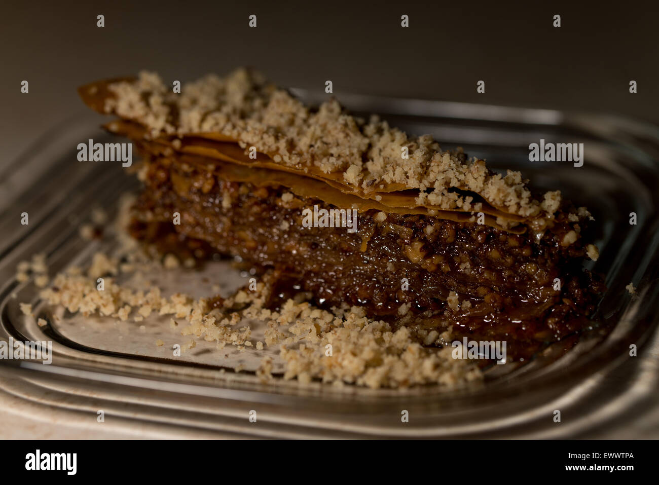 Baklava On Plate Stock Photo - Alamy