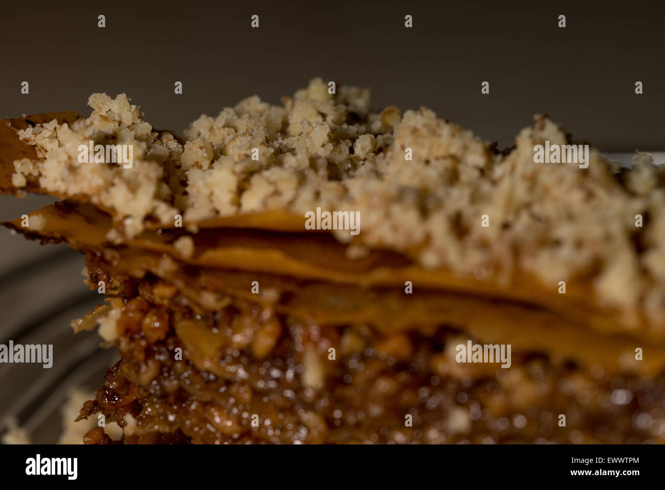 Baklava On Plate Stock Photo - Alamy