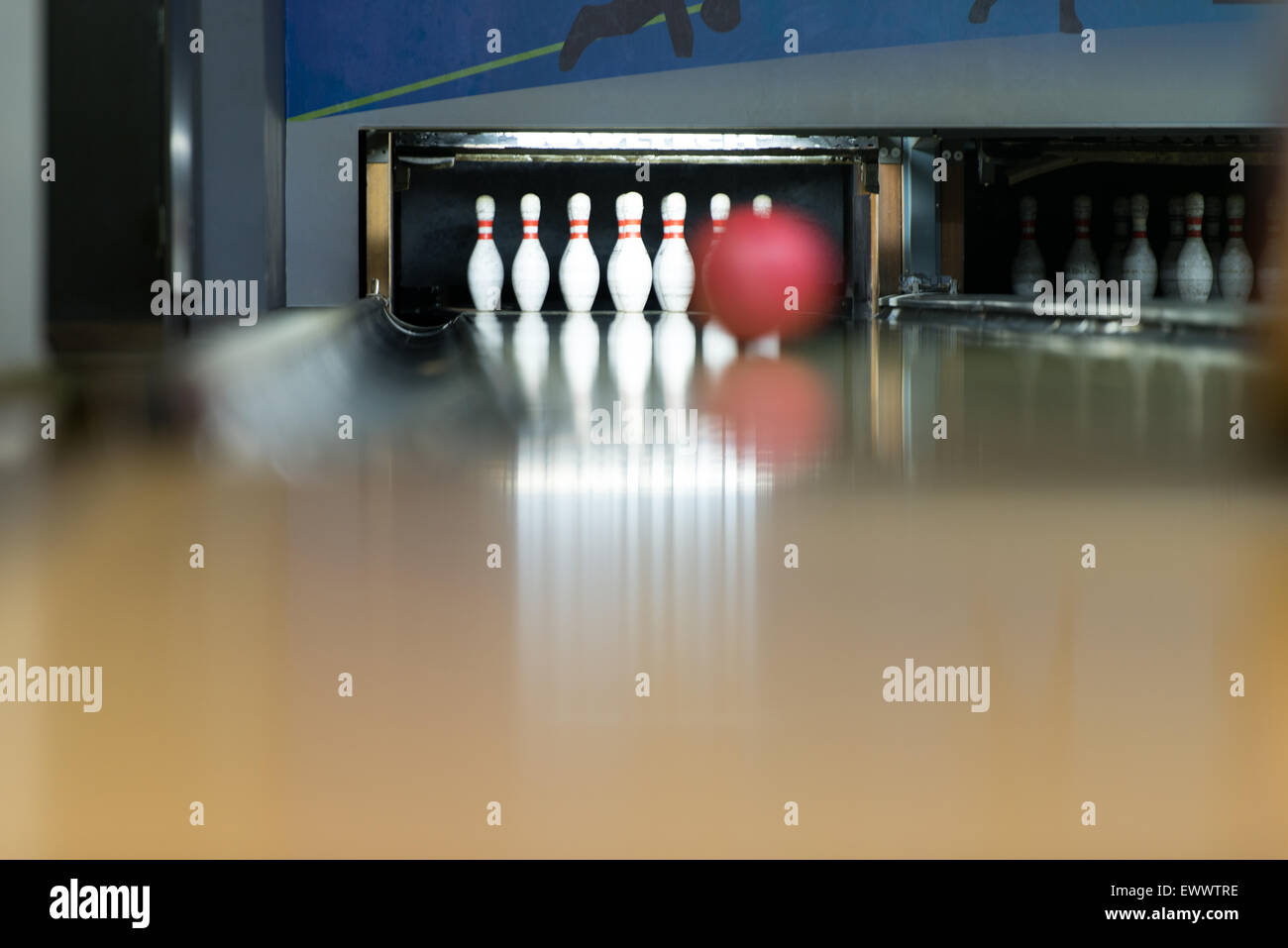 Ten Pin Bowling Ball Stock Photo Alamy